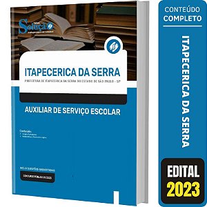 Apostila Itapecerica da Serra SP Auxiliar de Serviço Escolar