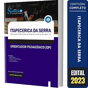 Apostila Itapecerica da Serra SP - Orientador Pedagógico OP