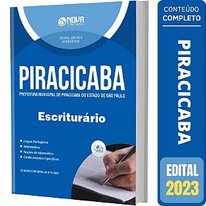 Apostila Prefeitura de Piracicaba SP - Escriturário
