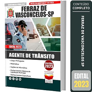 Apostila Ferraz De Vasconcelos Sp - Agente De Trânsito