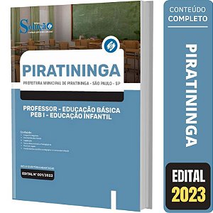 Apostila Piratininga SP - Professor 1 - Educação Infantil