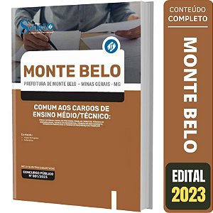 Apostila Monte Belo MG - Cargos de Ensino Médio e Técnico