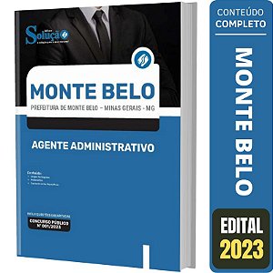Apostila Concurso Monte Belo MG - Agente Administrativo