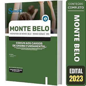Apostila Monte Belo MG - Cargos de Ensino Fundamental