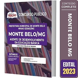 Apostila Monte Belo MG - Agente Desenvolvimento Educação