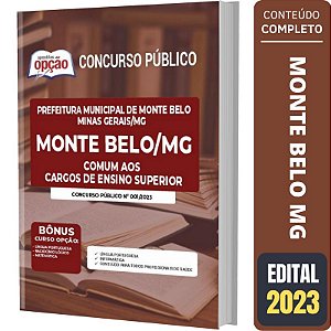 Apostila Monte Belo MG - Comum Cargos Ensino Superior