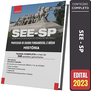 Apostila Concurso SEE SP 2023 - Professor de História - Parte Geral e Específica