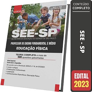 Apostila Concurso SEE SP 2023 - Professor de Educação Física - Parte Geral e Específica
