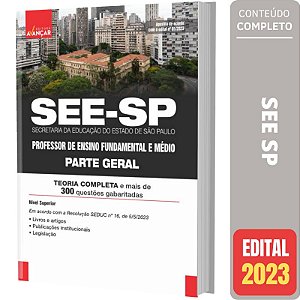 Apostila Concurso SEE SP 2023 - Professor - PARTE GERAL