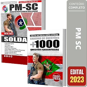 Kit Apostila Concurso PM SC - Soldado + Caderno de Testes