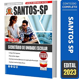 Apostila Concurso Santos Sp - Secretário De Unidade Escolar