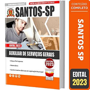 Apostila Concurso Santos Sp - Auxiliar De Serviços Gerais