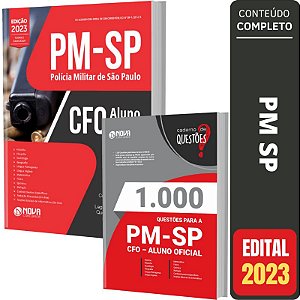 KIT Apostila CFO PM SP - Aluno OFICIAL PM Barro Branco + Caderno de Questões