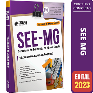 Apostila SEE MG 2023 - Técnico da Educação - TDE