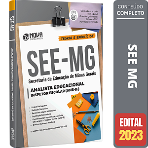 Apostila SEE MG 2023 - Analista Educacional - Inspetor de Alunos (ANE) - IE