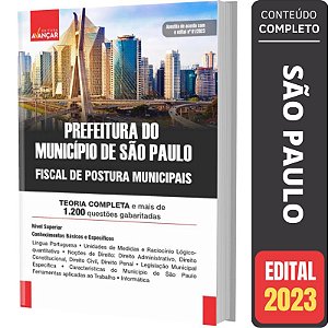 Apostila Prefeitura De São Paulo - Fiscal Postura Municipais