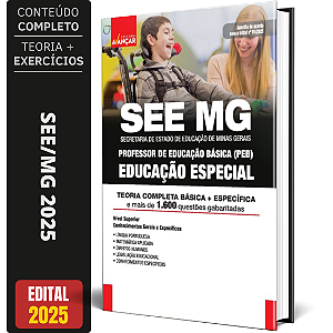 Apostila Concurso SEE MG 2025 - Professor de Educação Especial