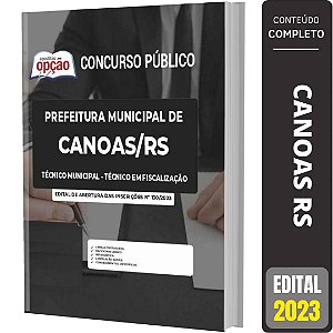 Apostila Canoas RS - Técnico Municipal em Fiscalização