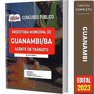 Apostila Concurso Guanambi BA 2023 - Agente de Trânsito