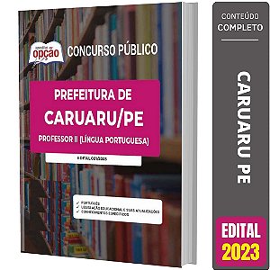 Apostila Prefeitura Caruaru PE Professor 2 Língua Portuguesa