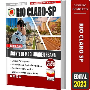 Apostila Concurso Rio Claro Sp - Agente De Mobilidade Urbana