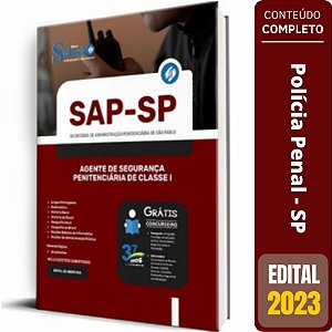 Apostila Polícia Penal Sap Sp 2023 - Agente Penitenciário - Editora Solução