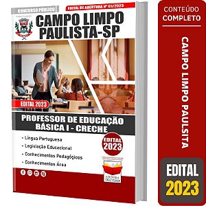 Apostila Campo Limpo Paulista SP 2023 - Professor de Creche