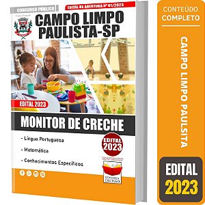 Apostila Campo Limpo Paulista SP 2023 - Monitor de Creche