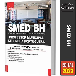 Apostila Smed Bh 2023 - Professor Municipal De Língua Portuguesa