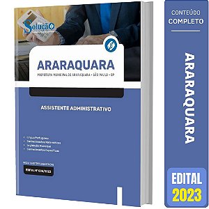 Apostila Prefeitura de Araraquara SP 2023 - Assistente Administrativo