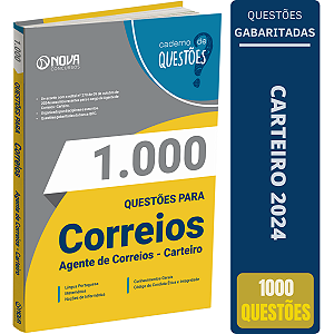 Caderno de Testes CORREIOS 2024 - CARTEIRO - Agente dos Correios