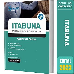 Apostila Prefeitura Itabuna Ba 2023 - Assistente Social