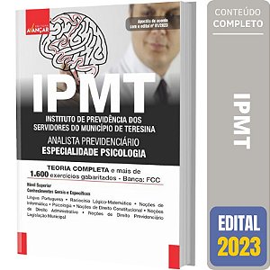 Apostila Ipmt - Analista Previdenciário - Psicologia