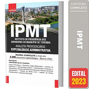 Apostila Ipmt 2023 - Analista Previdenciário - Administrativa