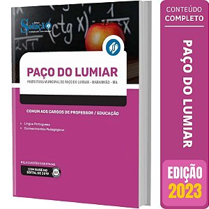 Apostila Prefeitura de Paço do Lumiar MA 2023 - Comum aos Cargos de Professor/Educação