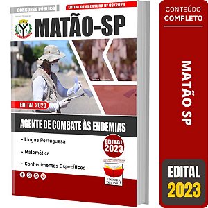 Apostila Prefeitura Matão Sp 2023 - Agente De Combate Às Endemias