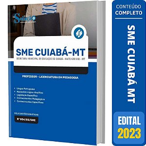 Apostila SME Cuiabá MT 2023 - Professor Licenciatura em Pedagogia