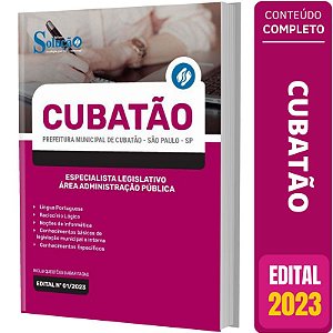 Apostila Cubatão SP 2023 - Especialista Administração Pública