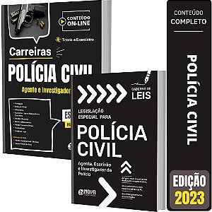 Kit Apostila Carreiras Polícia Civil 2023 - Agente e Investigador + Caderno de Legislação