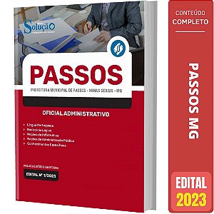 Apostila Concurso Passos MG 2023 - Oficial Administrativo