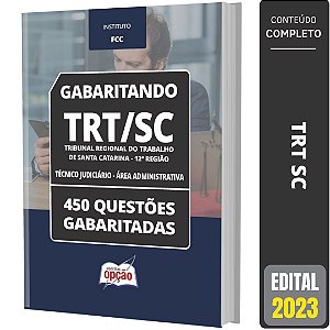 Caderno TRT SC 2023 - Técnico Judiciário - Área Administrativa