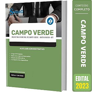 Apostila Concurso Campo Verde MT 2023 - Auxiliar Administrativo