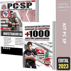 Kit Apostila PC SP 2023 - Investigador de Polícia + Questões