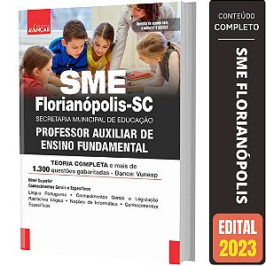 Apostila Sme Florianópolis Sc 2023 - Professor Auxiliar Fundamental