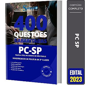 Caderno de Testes PC SP 2023 - Investigador de Polícia 3ª Classe