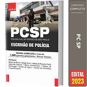 Apostila Polícia Civil Pc Sp 2023 - Escrivão De Polícia