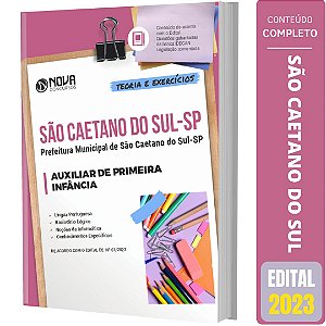 Apostila São Caetano do Sul SP 2023 Auxiliar de Primeira Infância