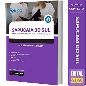 Apostila Prefeitura Sapucaia do Sul RS 2023 - Professor A1