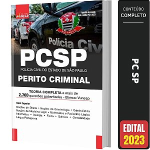 Apostila Concurso Polícia Civil Pc Sp 2023 - Perito Criminal