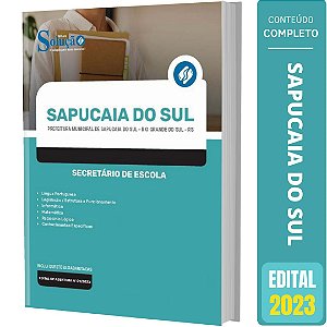 Apostila Concurso Sapucaia do Sul RS 2023 - Secretário de Escola